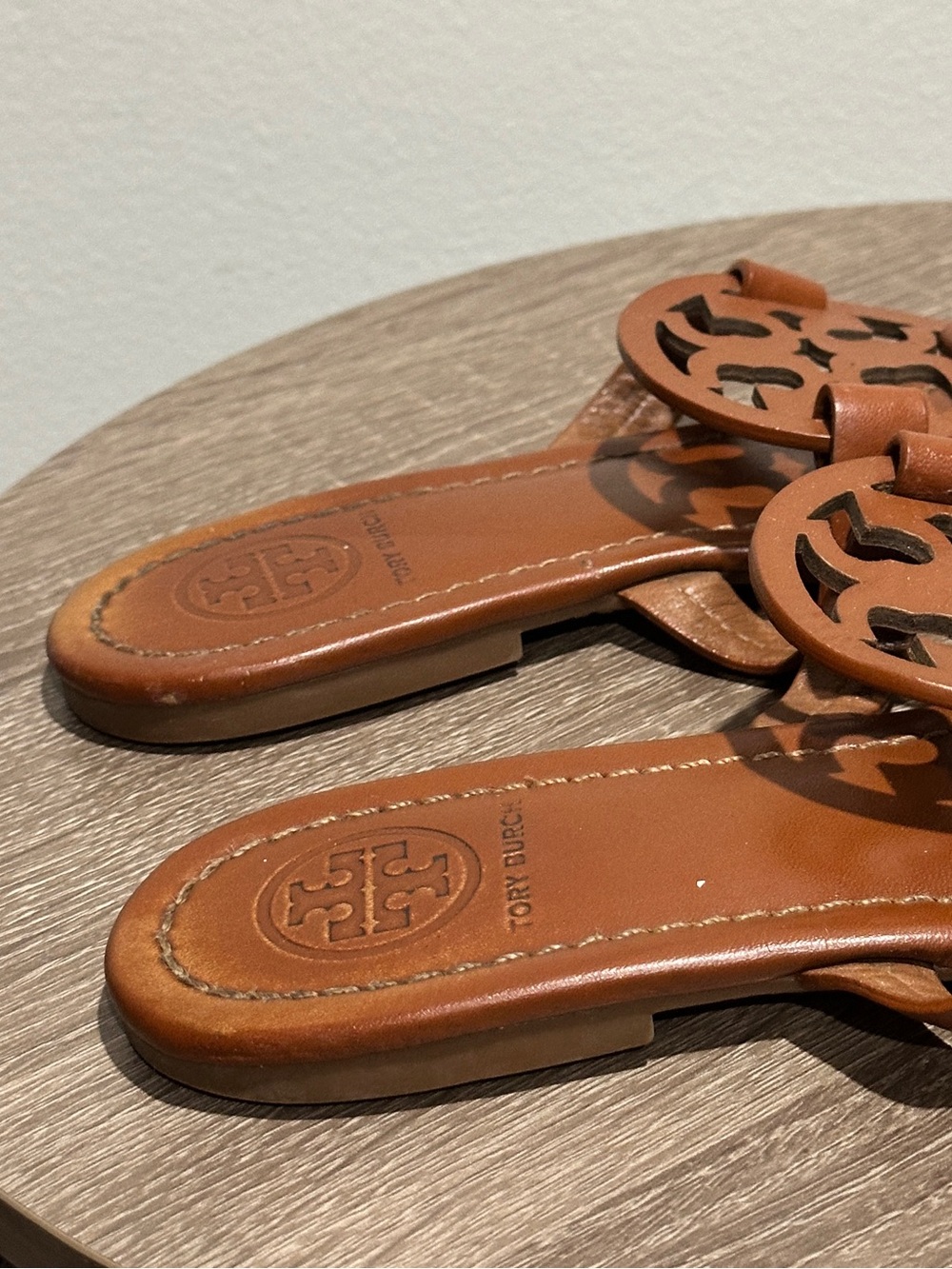 Tory Burch Miller Leather Sandals in Vintage Vachetta - Picture 3 of 11